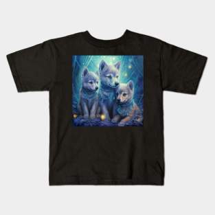 Wolfdog Trio Kids T-Shirt